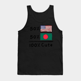 50 American 50 Bangladeshi 100 Bangladesh Usa Flags Tank Top